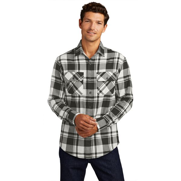 Mens Port Authority Plaid Flannel Shirt Thumbnail