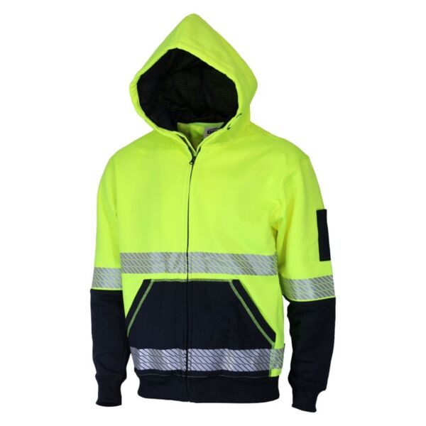 HiVis Segmented Tape Full Zip Hoodie. Thumbnail